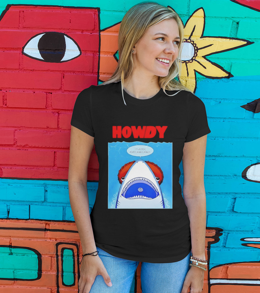 Howdy I'm Woody Shark Howdy Howdy Howdy Toy Story Mashup T-Shirt
