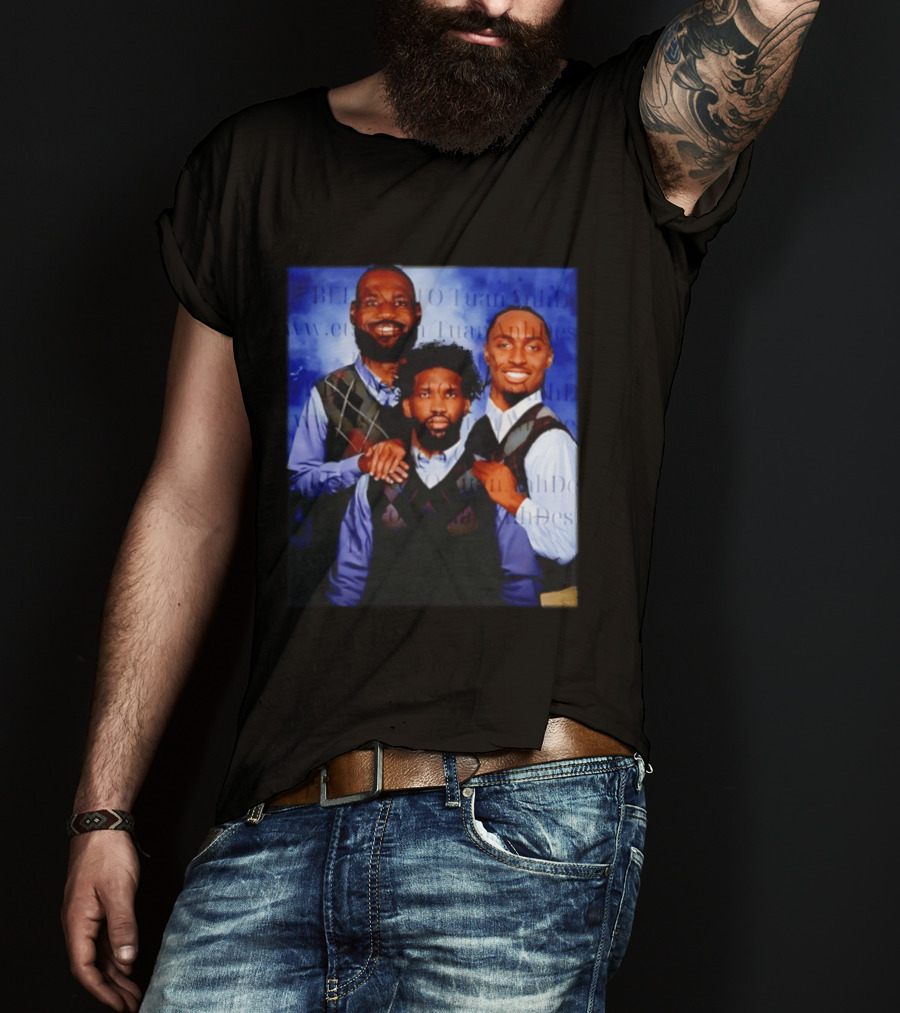 LeBron James Tyrese Maxey Joel Embiid Step Brothers Philadelphia Basketball T-Shirt
