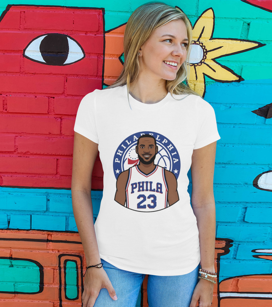 King James Philadelphia Phila 23 Basketball 76ers Star T-Shirt