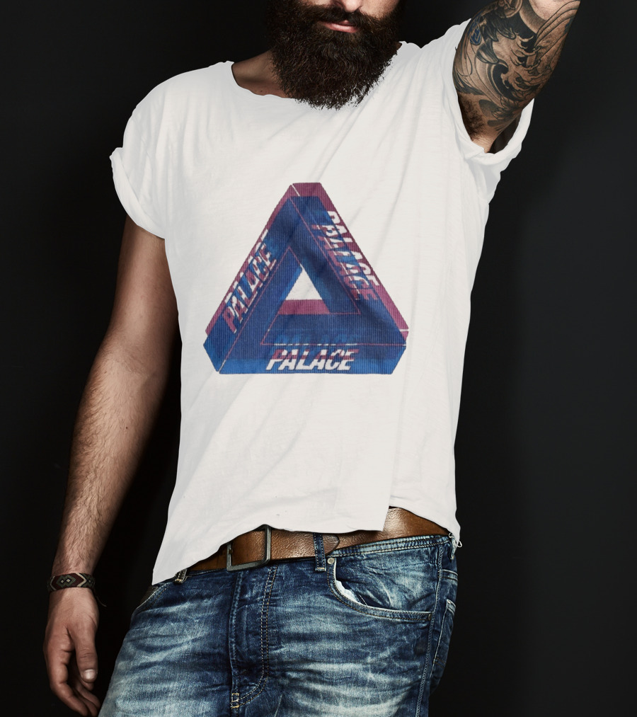 Palace Blur Tri Ferg Optical Illusion Triangles T-Shirt