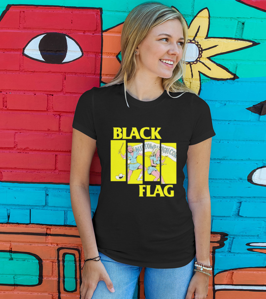 Black Flag Midtown High Comix Punk Rock Mid 20th Century T-Shirt