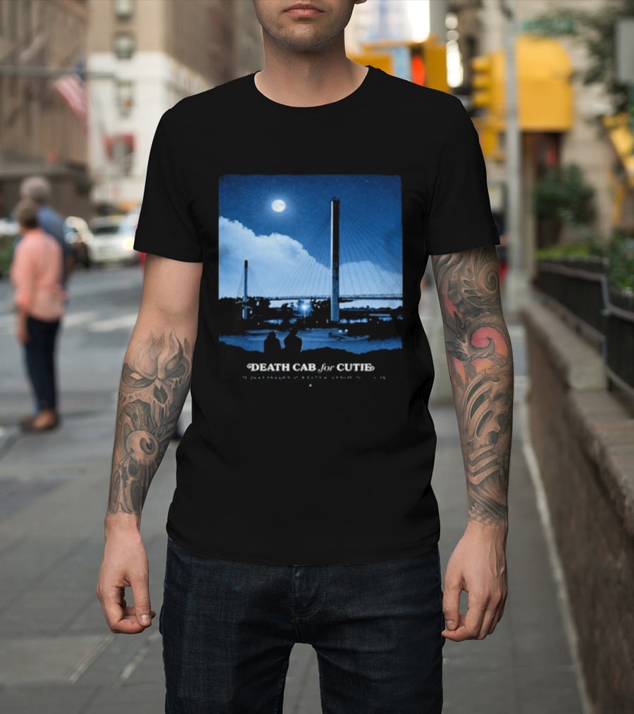 Death Cab For Cutie Council Bluffs IA 2026 Bridge Moonlit T-Shirt