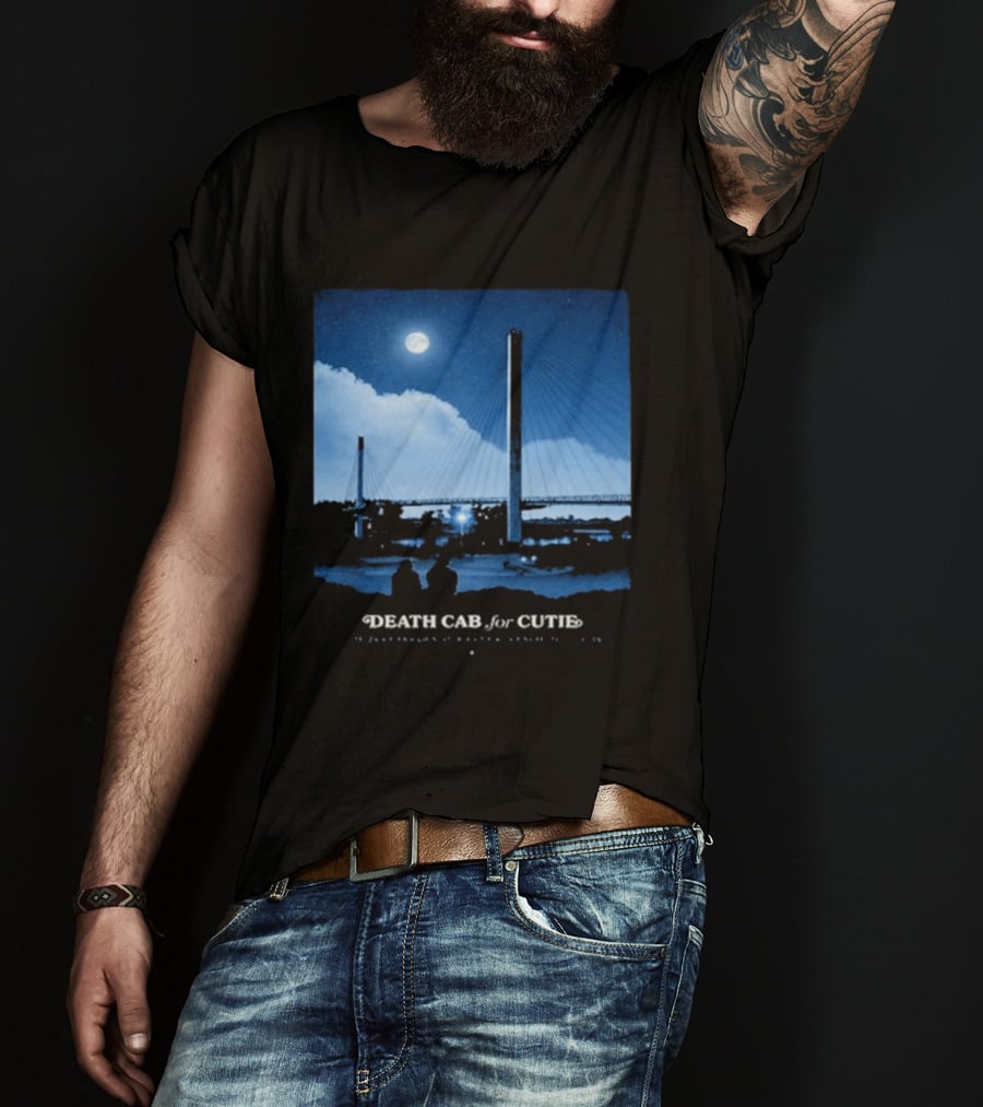 Death Cab For Cutie Council Bluffs IA 2026 Bridge Moonlit T-Shirt