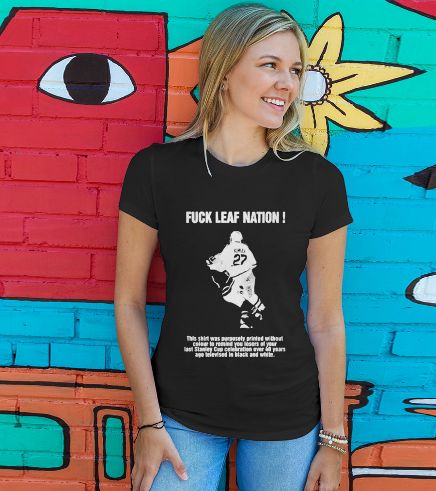 Fuck Leaf Nation Komley 27 Vintage Hockey Fan T-Shirt