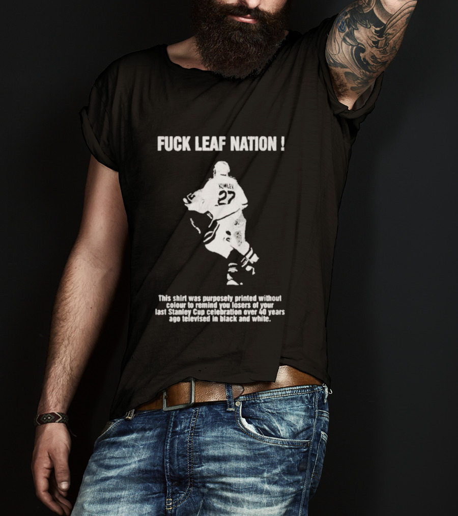 Fuck Leaf Nation Komley 27 Vintage Hockey Fan T-Shirt