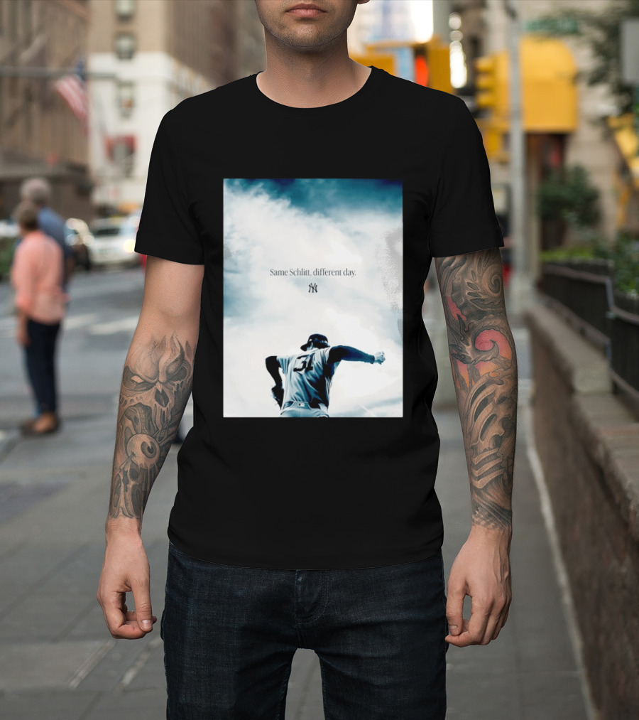 Same Schlitt Different Day Yankees Pitcher 31 T-Shirt