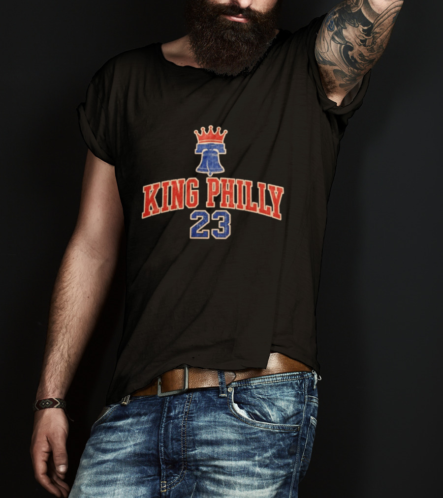 King Philly 23 Crowned Liberty Bell Philadelphia 76ers Joel Embiid T-Shirt