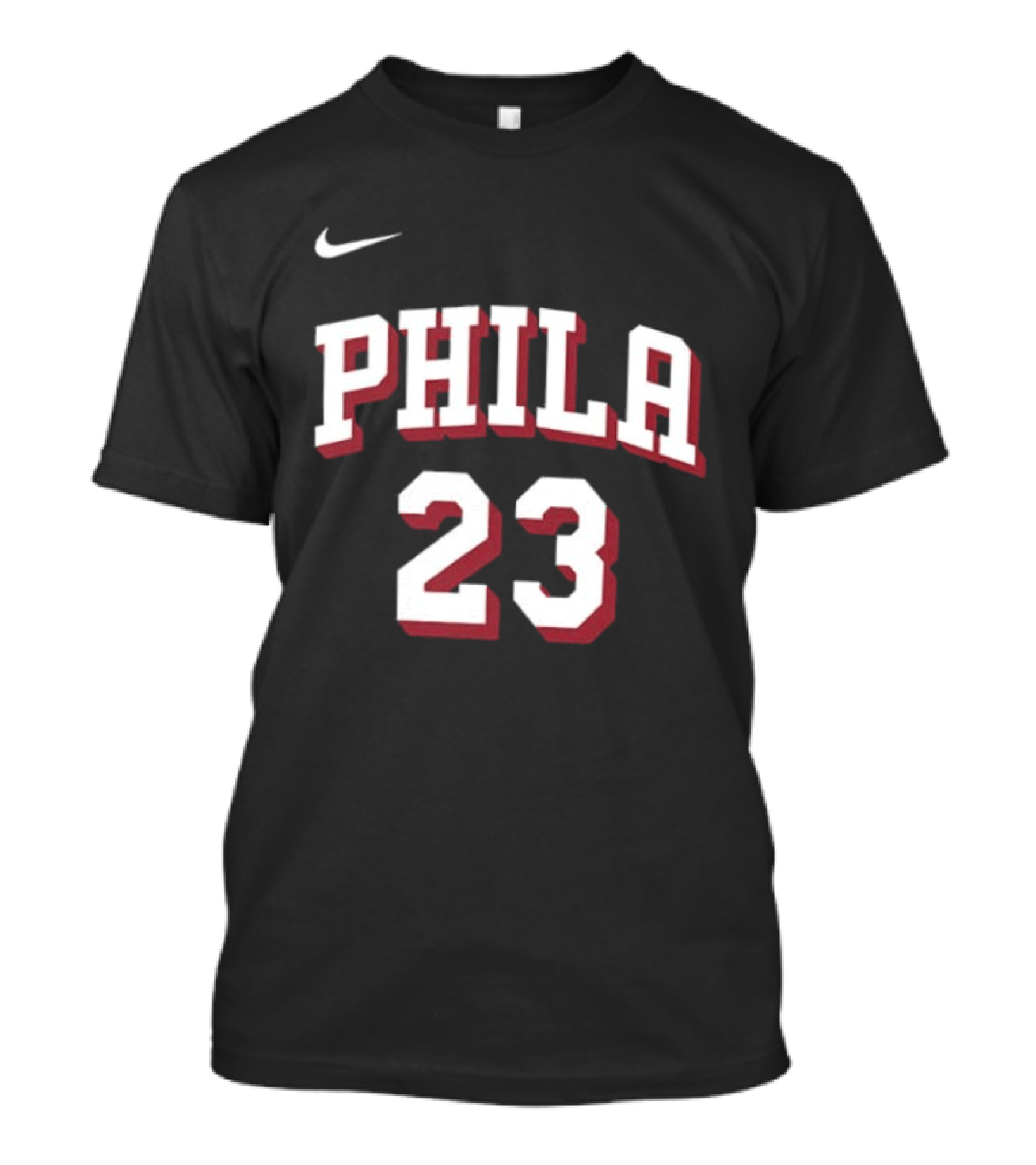 LeBron James 23 Phila 76ers Name Number Royal Nike T-Shirt