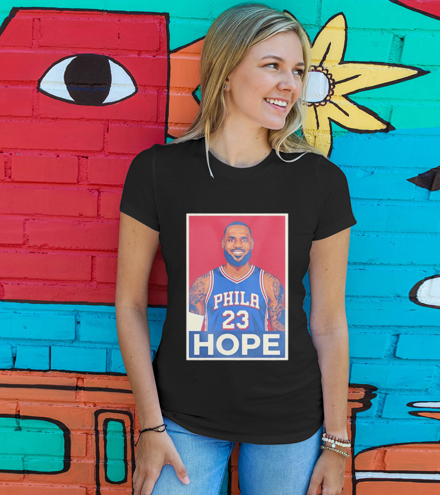 LeBron James 23 Phila Hope Basketball Jersey T-Shirt