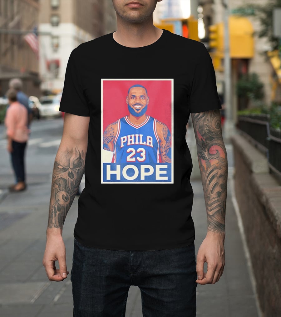 LeBron James 23 Phila Hope Basketball Jersey T-Shirt