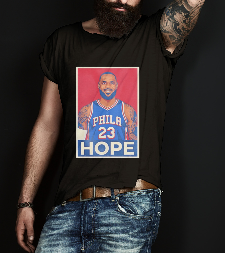 LeBron James 23 Phila Hope Basketball Jersey T-Shirt
