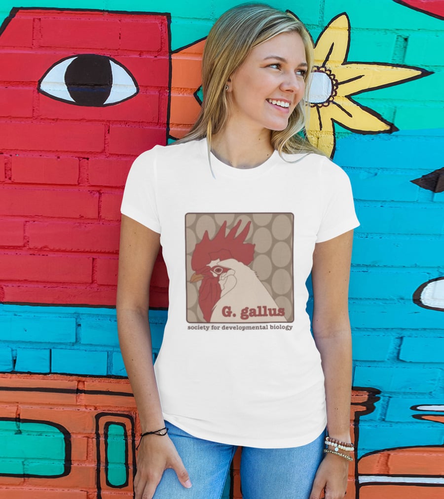 G Gallus Society For Developmental Biology Chicken Rooster Oval T-Shirt