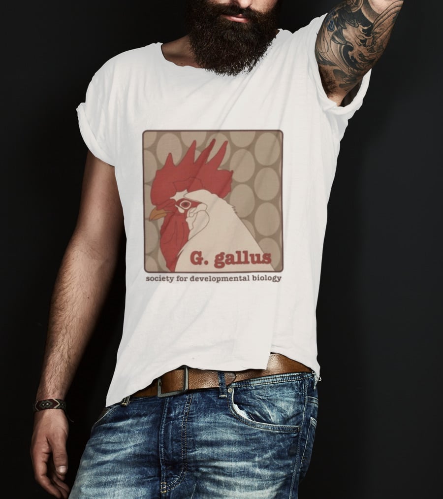 G Gallus Society For Developmental Biology Chicken Rooster Oval T-Shirt