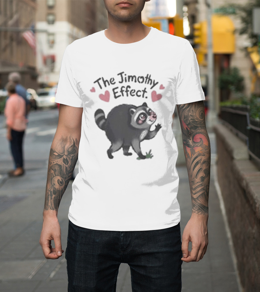 The Jimothy Effect Raccoon With Hearts T-Shirt