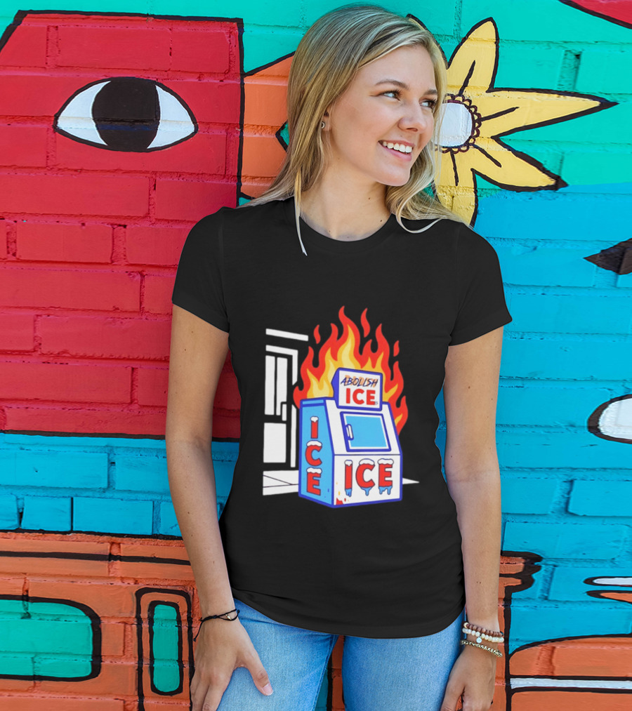 Abolish ICE Fiery Vending Machine Protest Activism T-Shirt