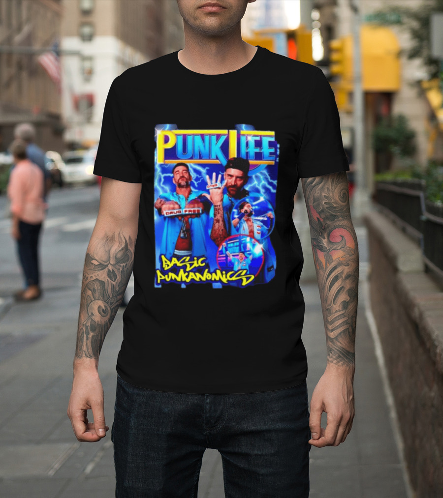Punk Life Basic Punkanomics Drug Free CM Punk T-Shirt
