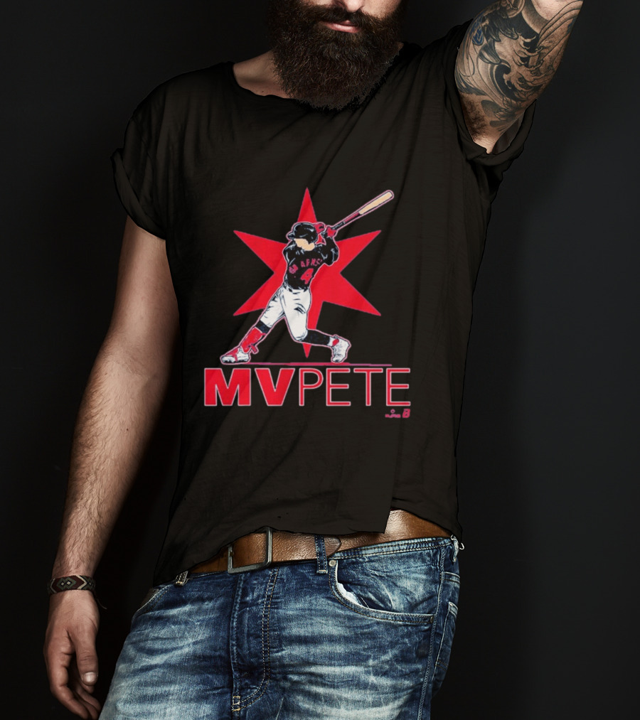 MVPete Baseball Player 4 AFMS Red Star T-Shirt