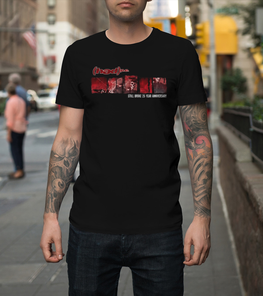 Hedpe 25 Year Anniversary Still Broke Tour Skulls Red Black T-Shirt