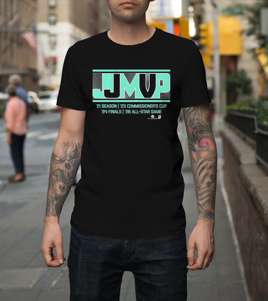 JJ MVP Jonquel Jones 2021 Season 2022 Commissioner's Cup 2021 Finals 2023 All Star Game T-Shirt