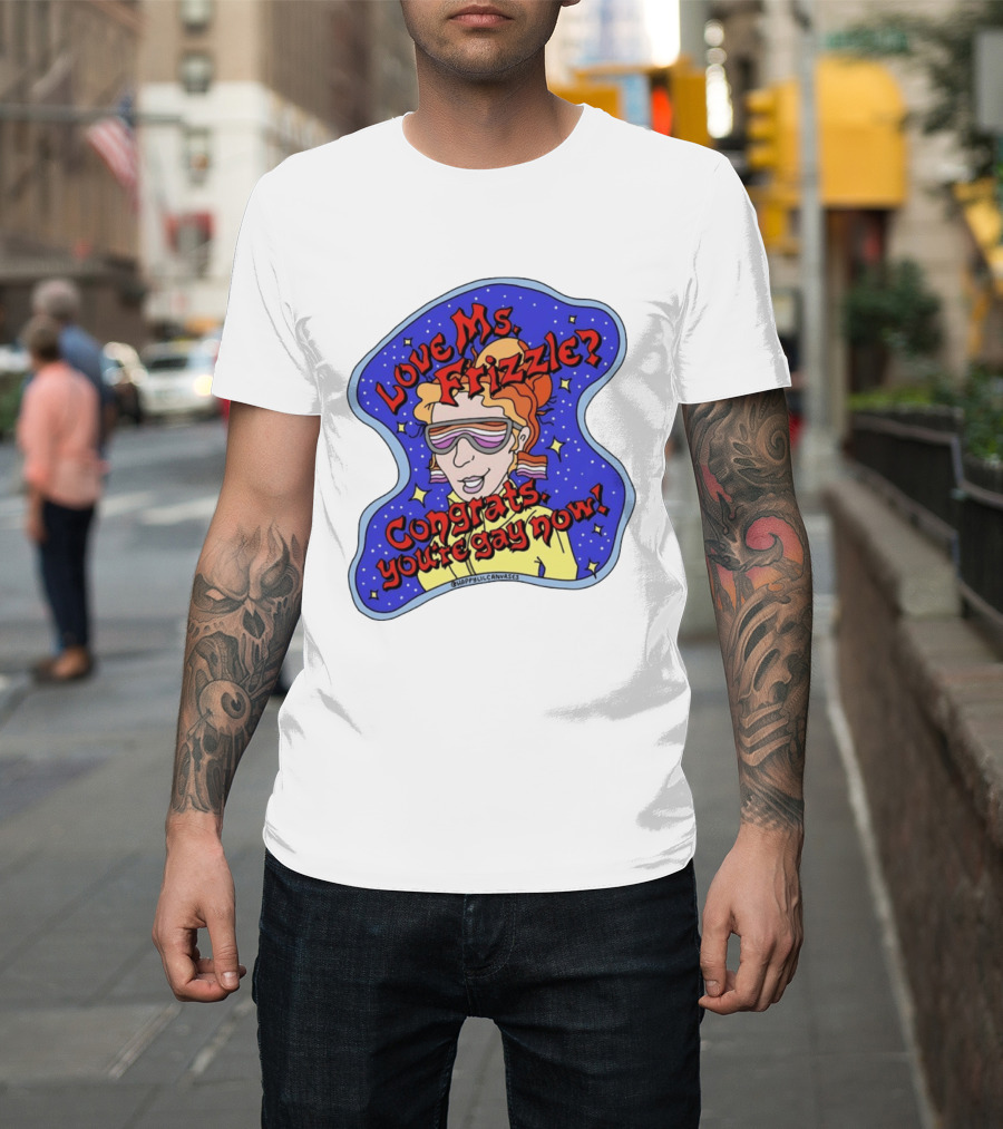 Love Ms Frizzle Congrats You're Gay Now Retro Space T-Shirt