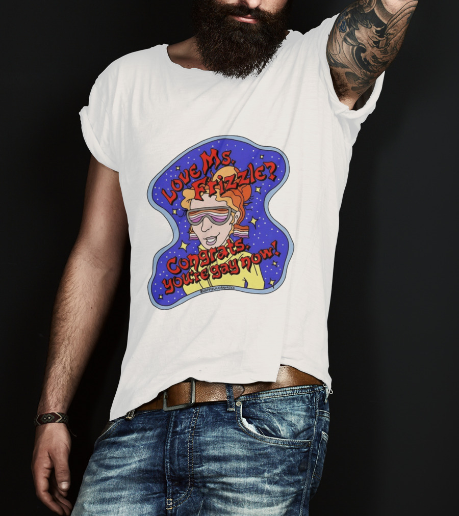 Love Ms Frizzle Congrats You're Gay Now Retro Space T-Shirt