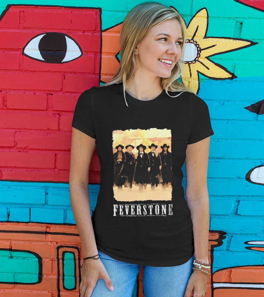 Feverstone Western Style Group In Cowboy Hats T-Shirt