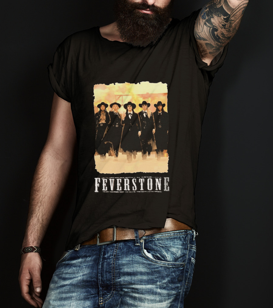 Feverstone Western Style Group In Cowboy Hats T-Shirt