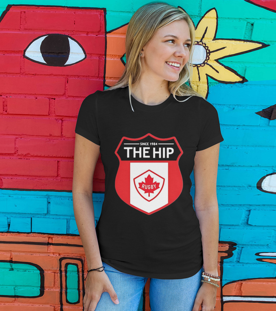 Canada Rugby The Hip Since 1984 Shield Maple Leaf Rugby T-Shirt