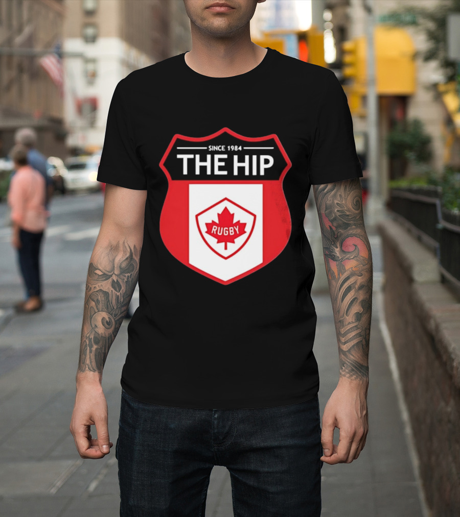 Canada Rugby The Hip Since 1984 Shield Maple Leaf Rugby T-Shirt