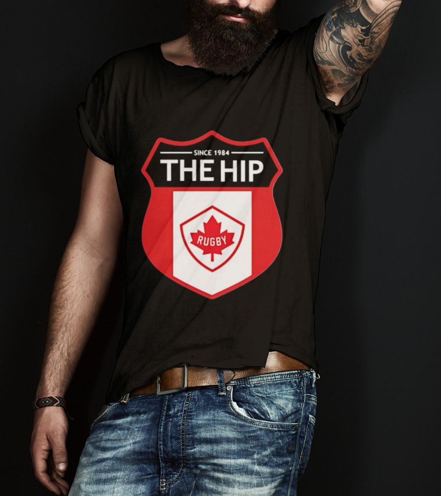 Canada Rugby The Hip Since 1984 Shield Maple Leaf Rugby T-Shirt