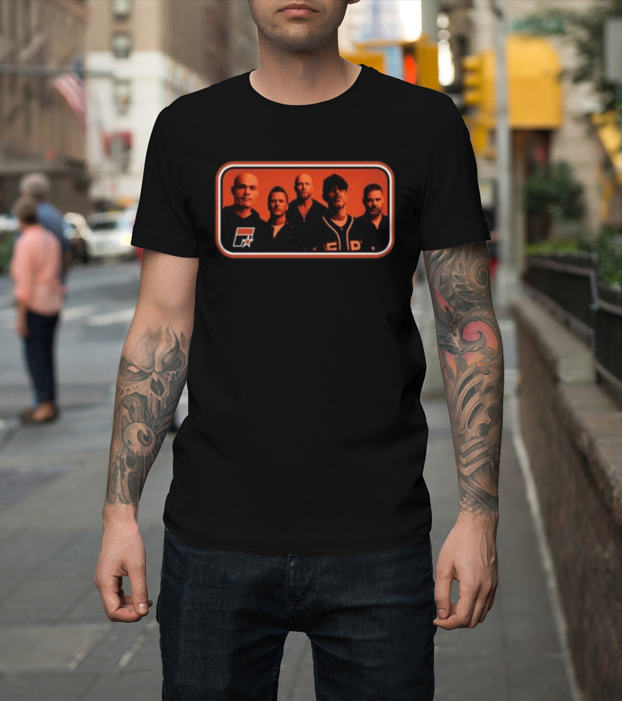 Five Store Stripe Photo 2026 Black F Symbol And Star Band T-Shirt