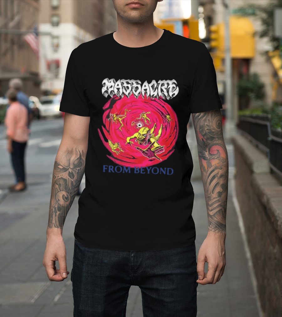 Massacre From Beyond 1991 Two Sided Horror Imagery Team T-Shirt