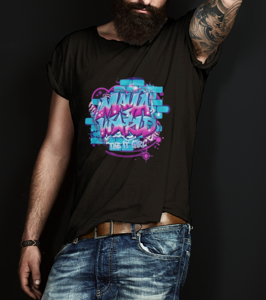 Maya World The IT Girl Vibrant Graffiti T-Shirt