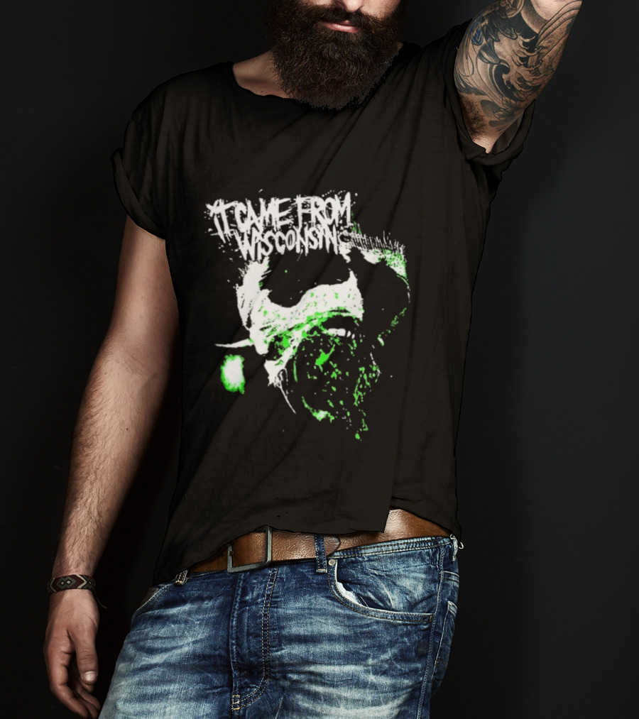 Necromorph It Came From Wisconsin Blast Beat Their Holes Two Sided Horror T-Shirt