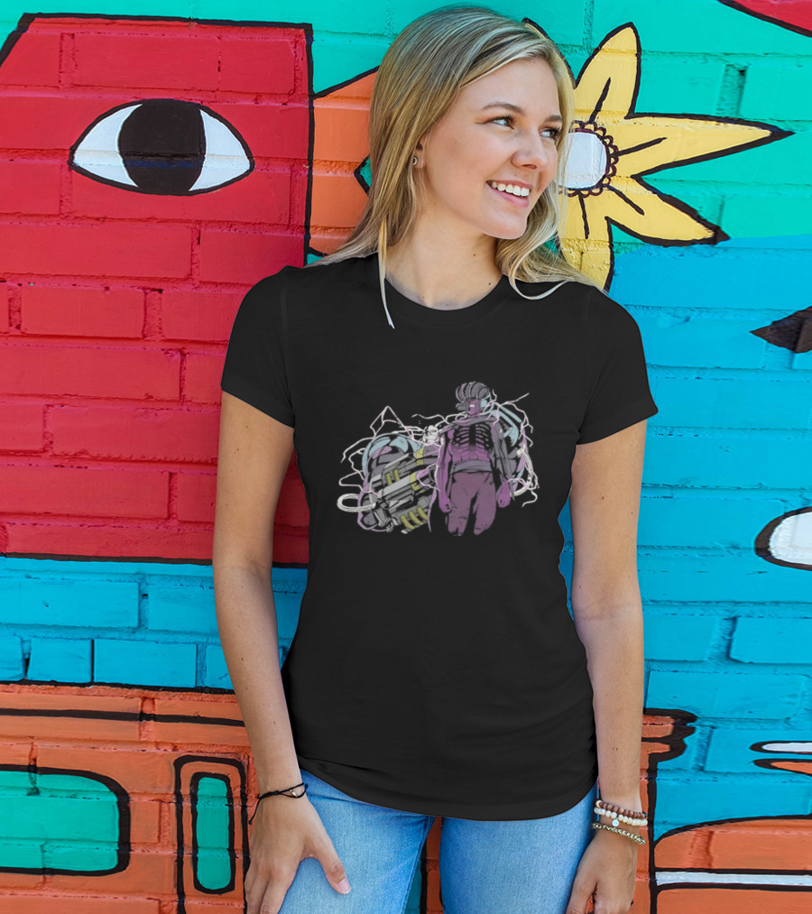 RIP Magnus Winged Figure With Pastel Skeleton Highlights T-Shirt