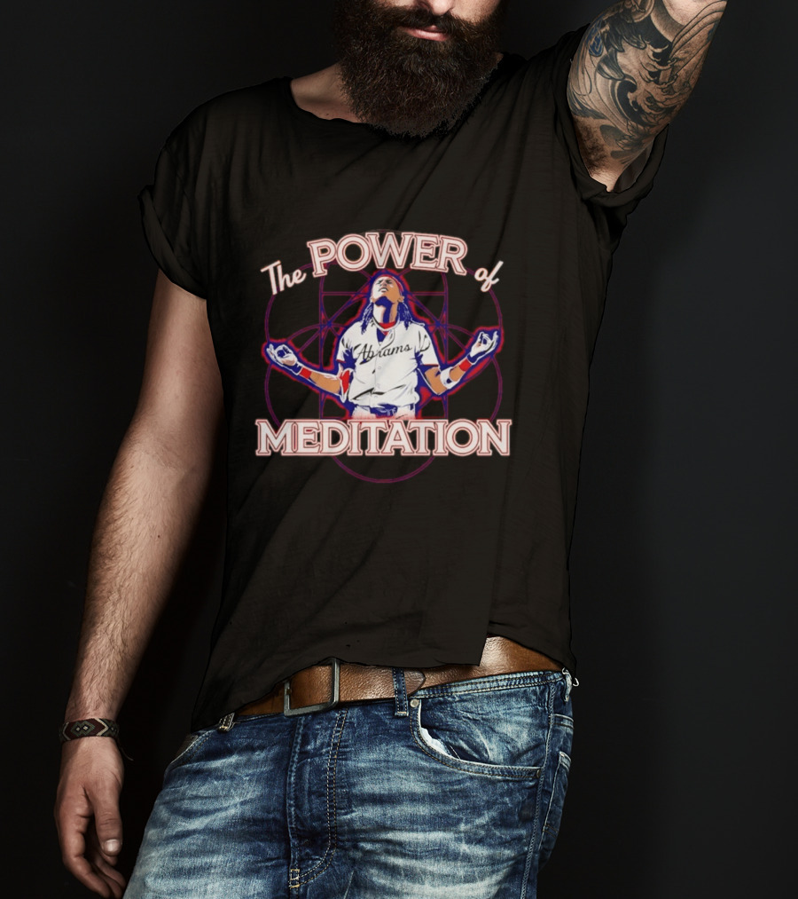 The Power Of Meditation Ronald Acuña Jr. Washington Nationals Celebration T-Shirt