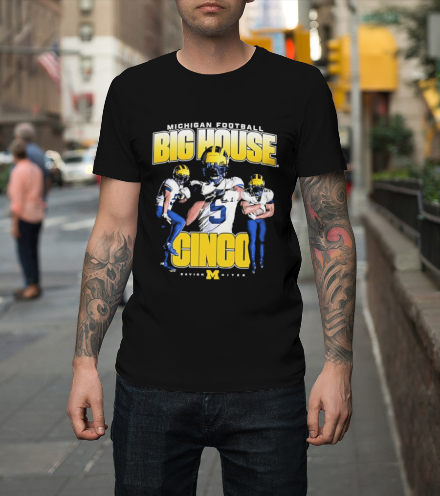 Michigan Wolverines Football Big House Cinco Savion Hiter T-Shirt