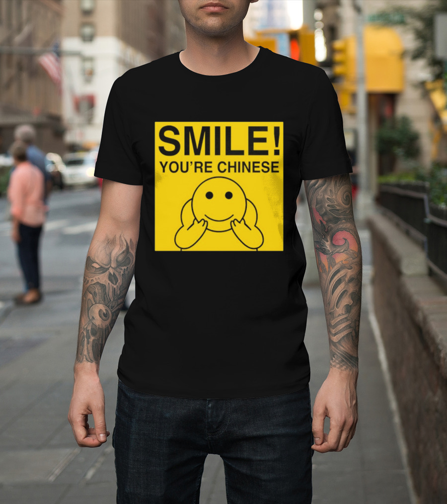 SMILE You're Chinese Sticker Emoticon Sign Yellow T-Shirt