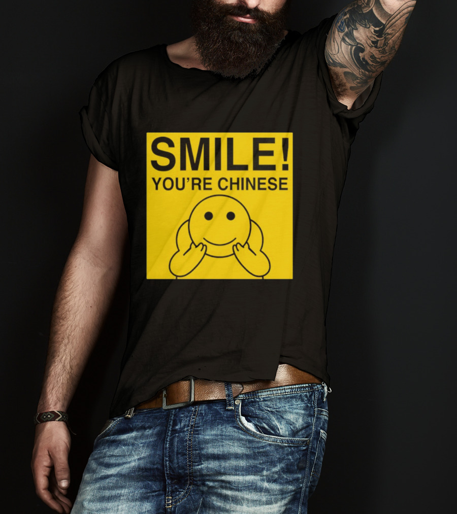 SMILE You're Chinese Sticker Emoticon Sign Yellow T-Shirt