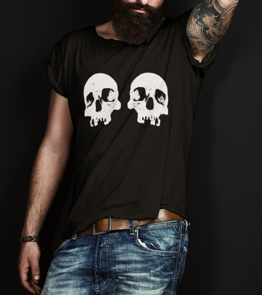 The Royals Alexandra Park Skull White Dual Skulls T-Shirt