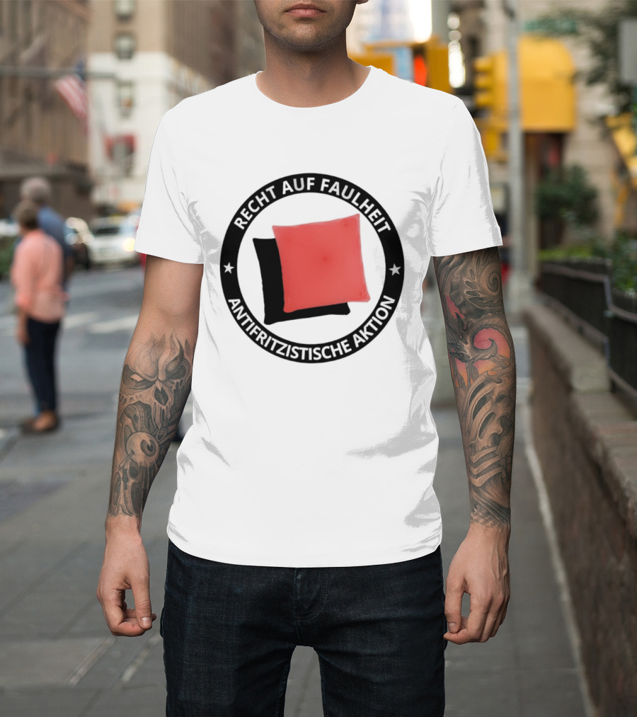 Recht Auf Faulheit Antifritzistische Aktion Rotes Kissen T-Shirt