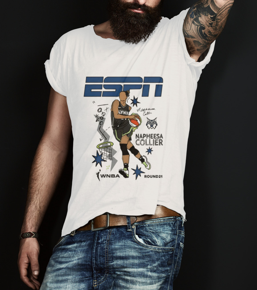ESPN Napheesa Collier Minnesota Lynx WNBA Round21 T-Shirt