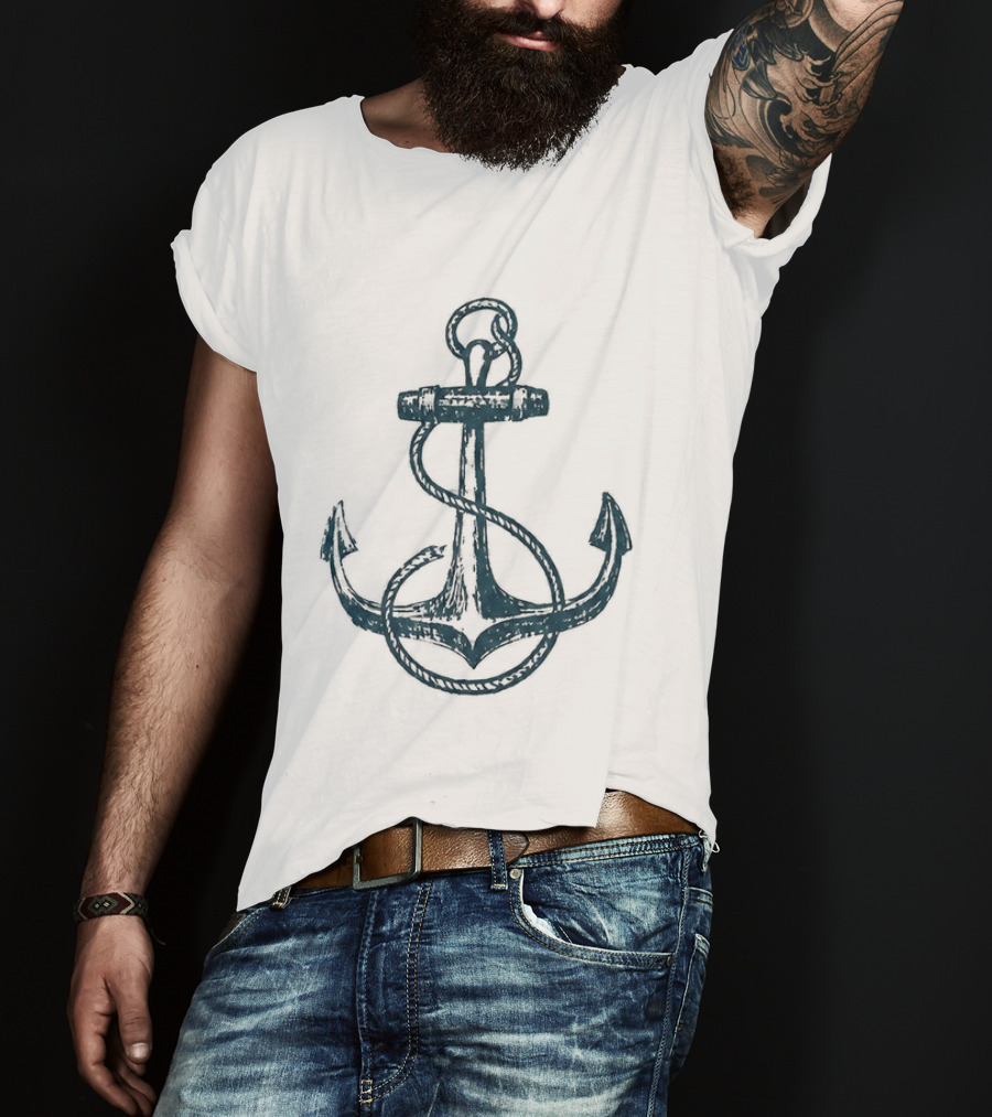 Netflix Here The Whole Time Diego Lira Caio Nautical Anchor T-Shirt
