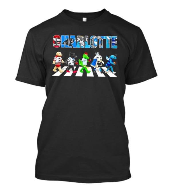 2026 Charlotte Sports Team Mascots Abbey Road Bowling Pin Parade T-Shirt