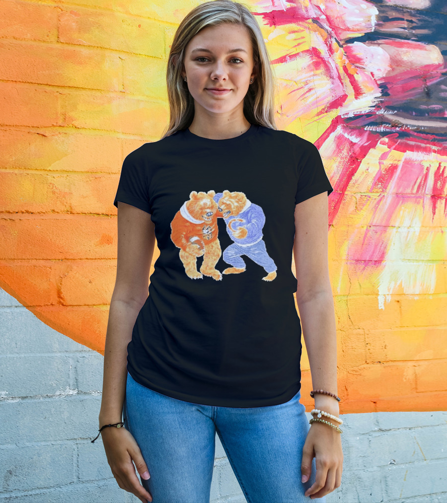 2026 Rome Odunze Bears With Football Fight T-Shirt