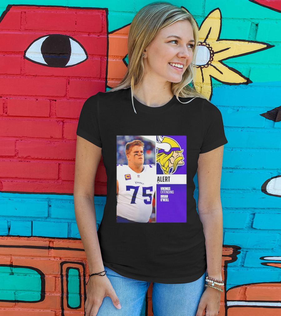 Alert Vikings Extending Brian O'Neill 75 T-Shirt