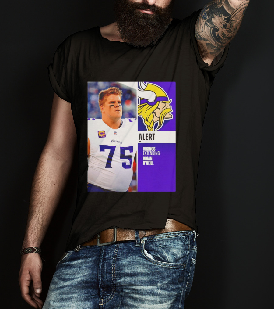 Alert Vikings Extending Brian O'Neill 75 T-Shirt