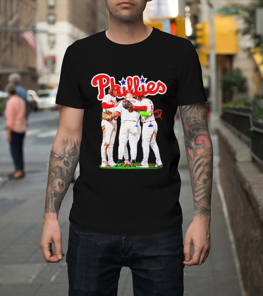 Bryce Harper Alec Bohm Edmundo Sosa Bryson Stott Philadelphia Phillies Team Unity T-Shirt