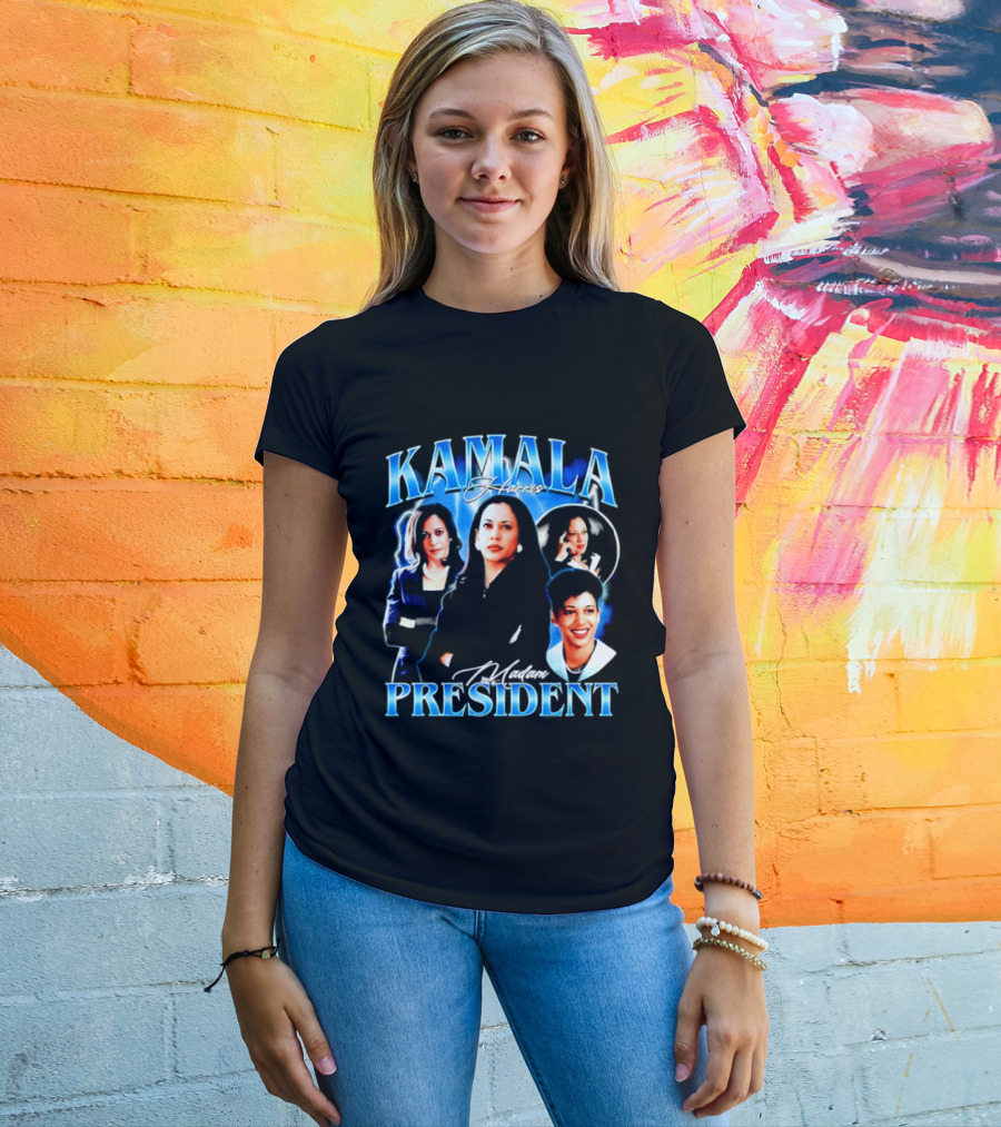 Kamala Harris Madam President Democratic Party Collage T-Shirt