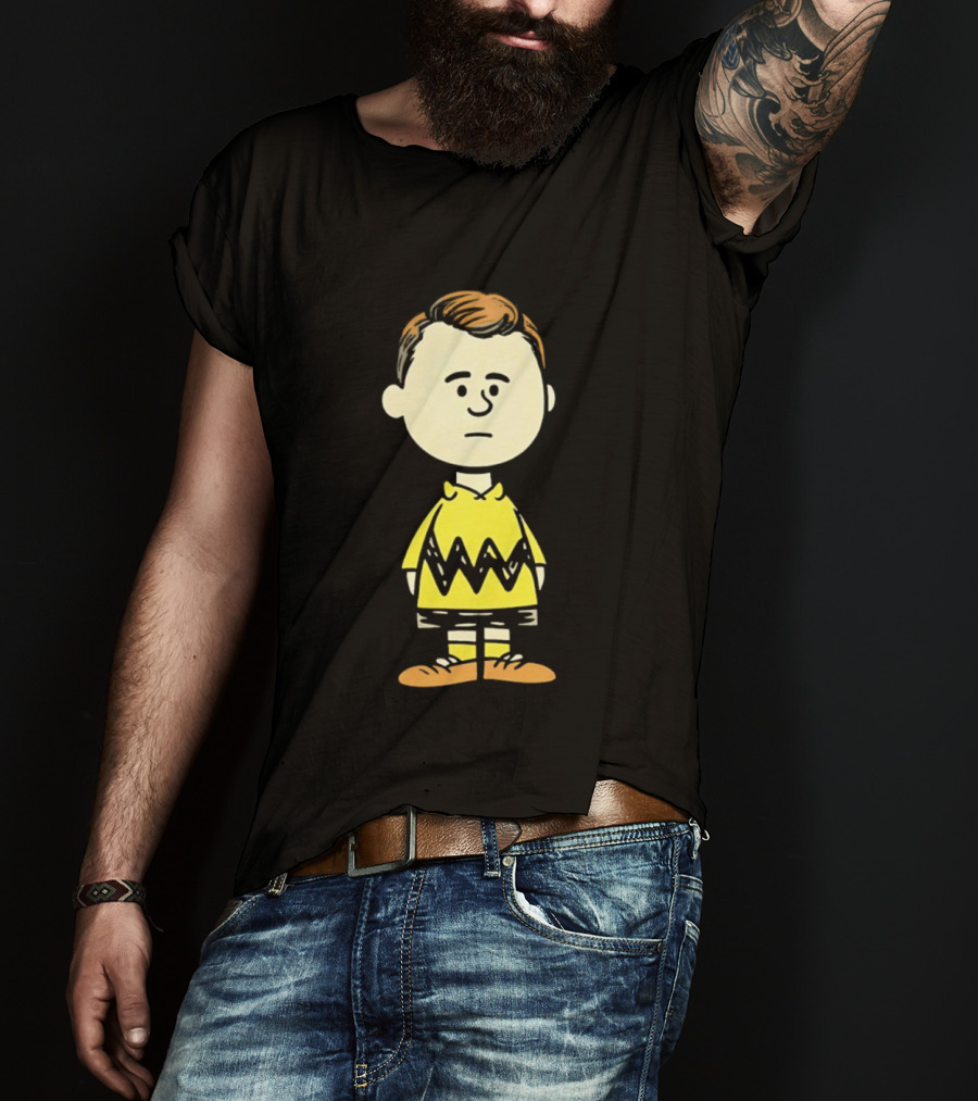 Charlie Brown Kirk Peanuts Style Character Fusion T-Shirt